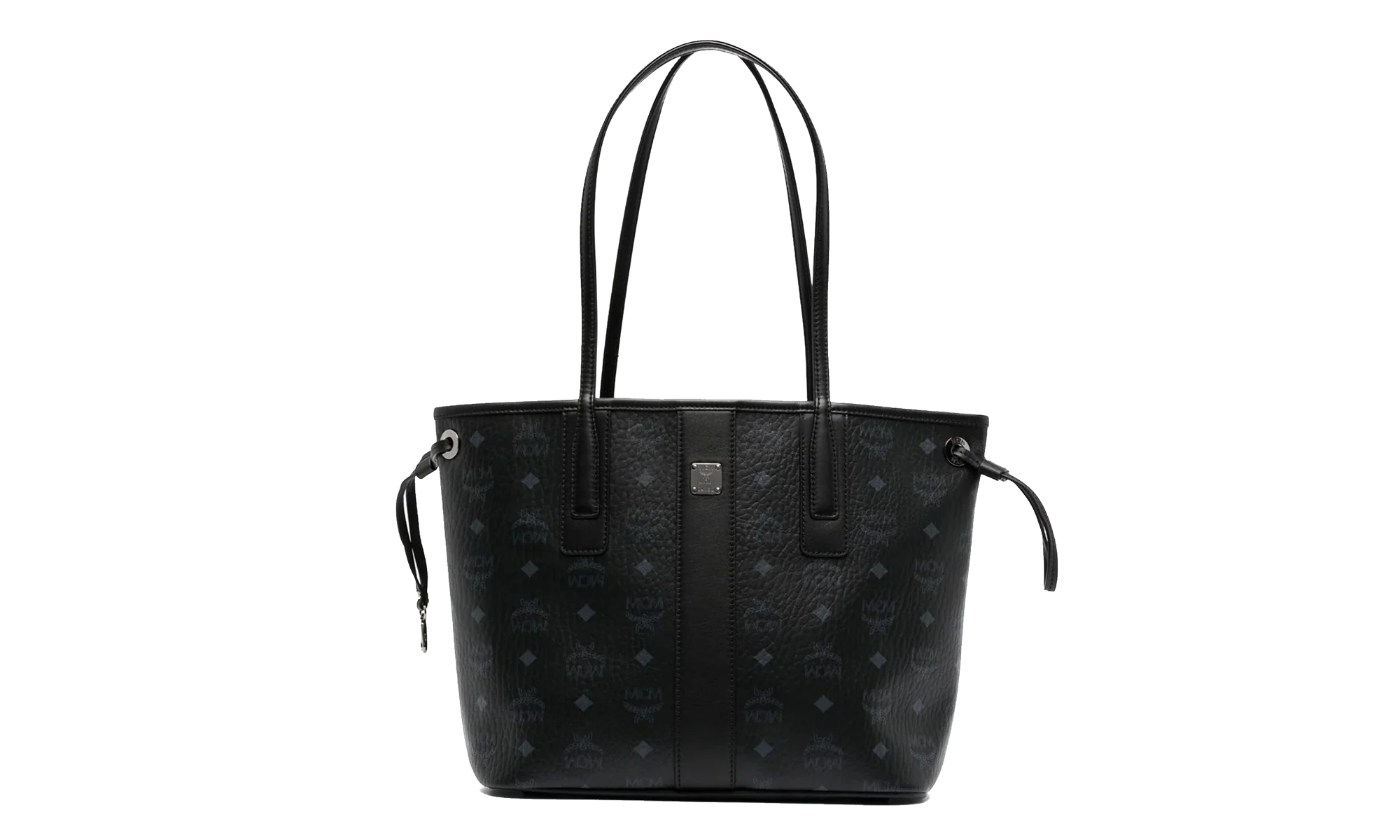 Small Liz Reversible Tote in Visetos "Black" MWPDSLR02BK001