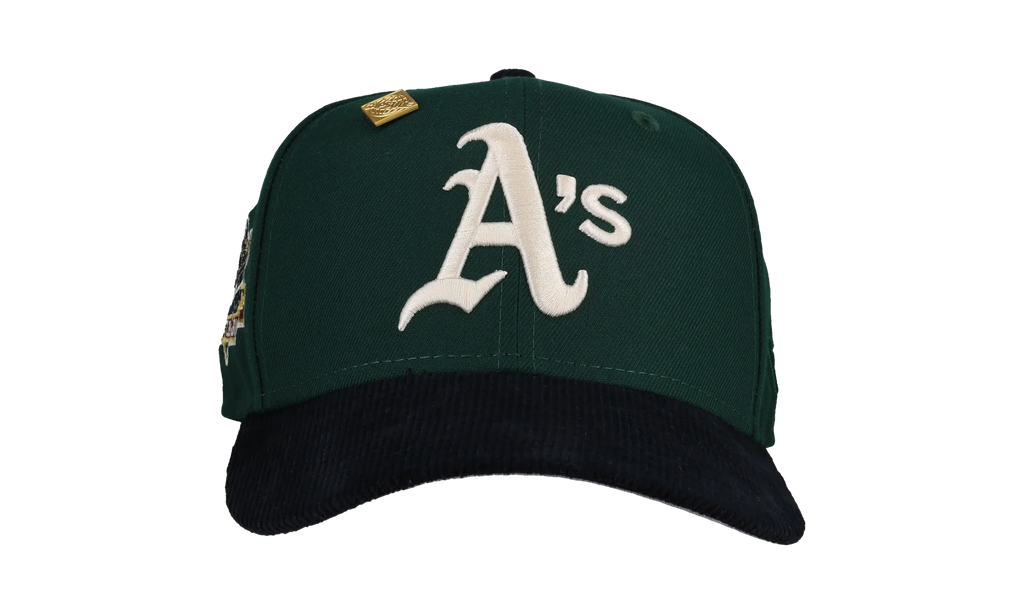59FIFTY Oakland Athletics 1989 World Series Fitted Hat "Green / Navy - Corduroy Visor" NE343