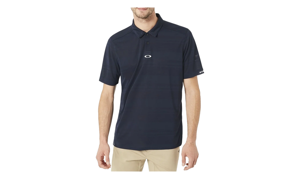 Aero Stripe Jacquard Polo Shirt "Fathom" 434034 6AC