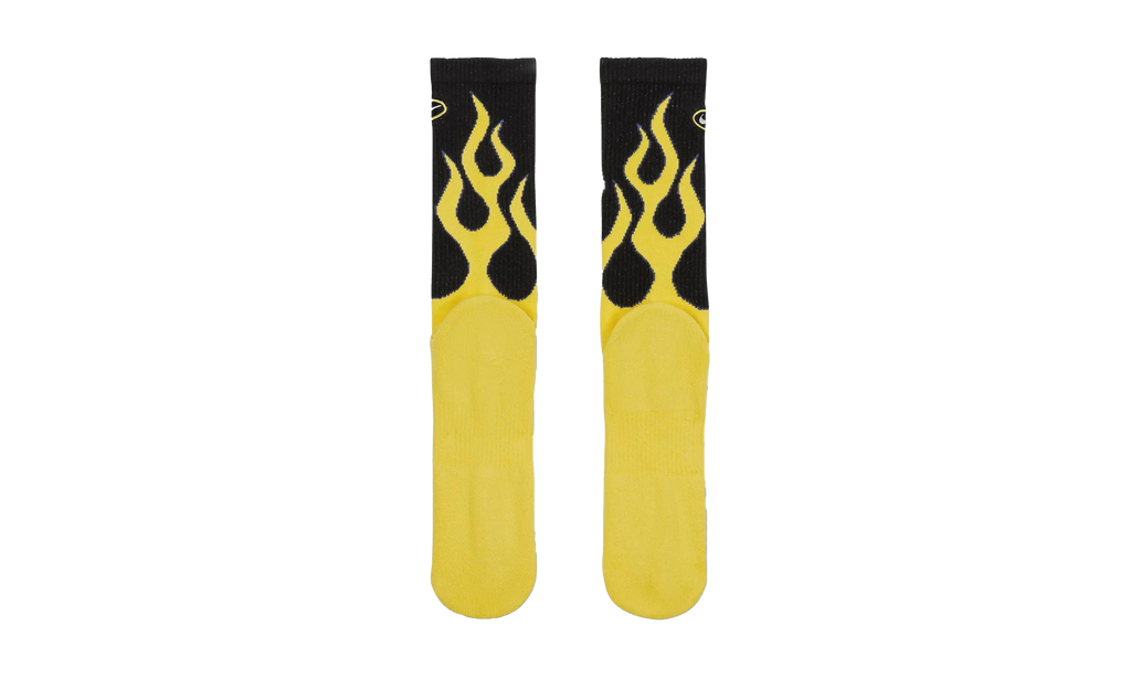 Everyday Plus Cushioned Crew Socks "Yellow Flames - (1 Pair)" IB2285 010
