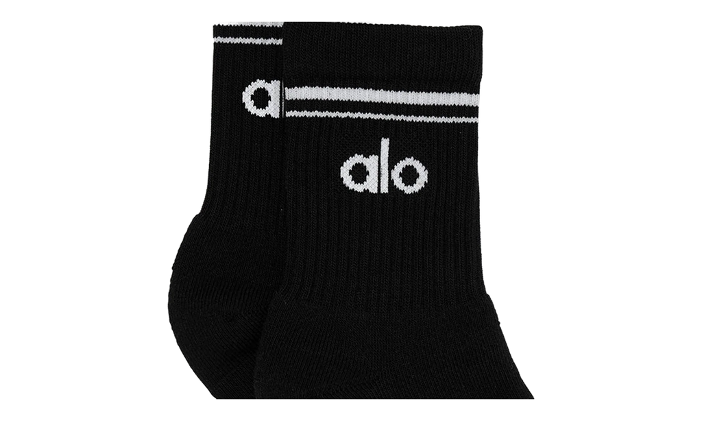 Half-Crew Throwback Sock "Black / White" ALO02