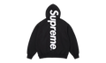 Satin Appliqué Hooded Sweatshirt "SS26 - Black" SU27499