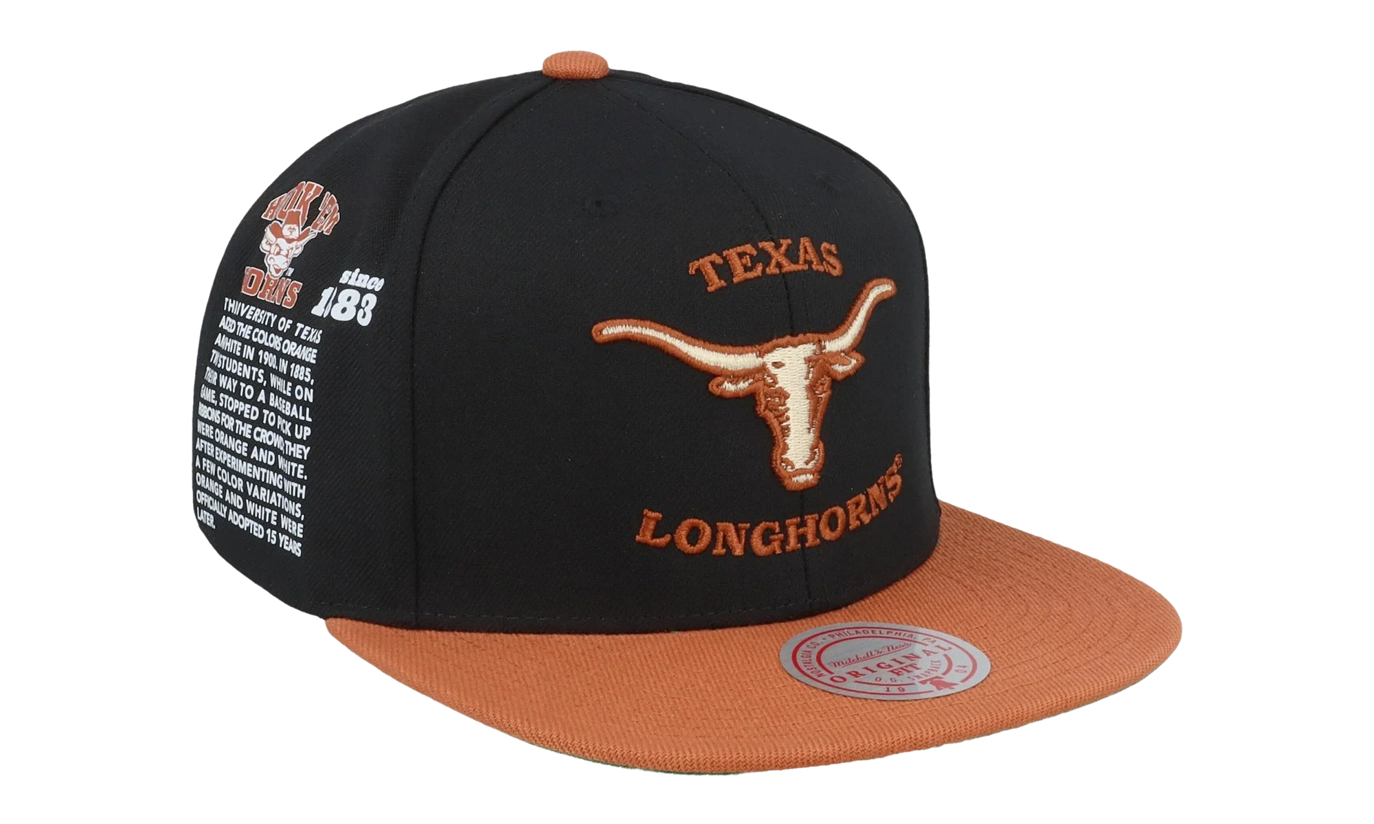 NCAA Team Origins Snapback Cap "Texas Longhorns - Black" 6HSSSH22019 UTABLCK