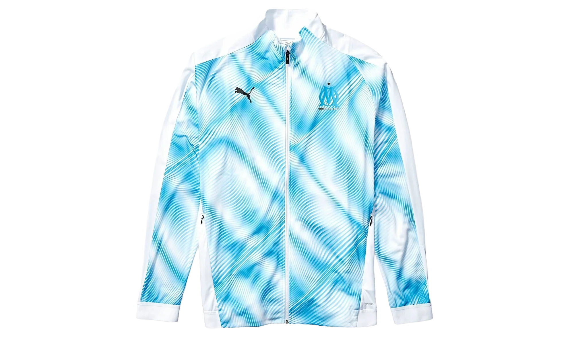 Olympique de Marseille Stadium Jacket "Puma White / Bleu Azur" 755872 01