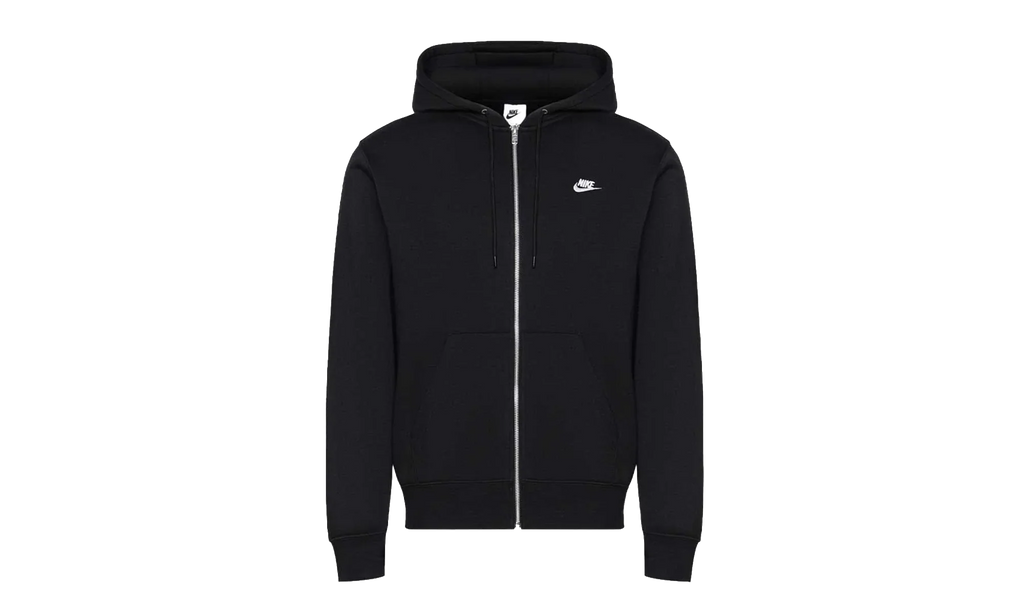 Club Full-Zip Fleece Hoodie "Black / White" FN3861 010