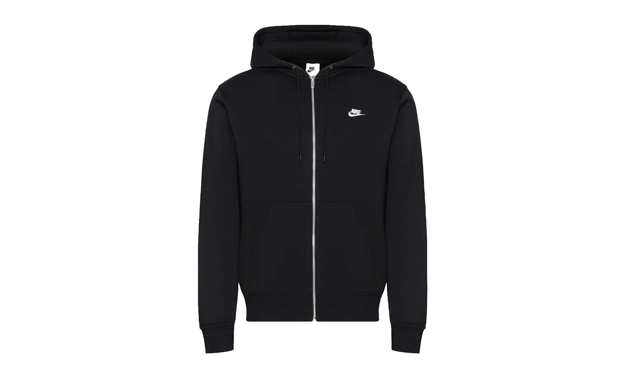 Club Full-Zip Fleece Hoodie "Black / White" FN3861 010