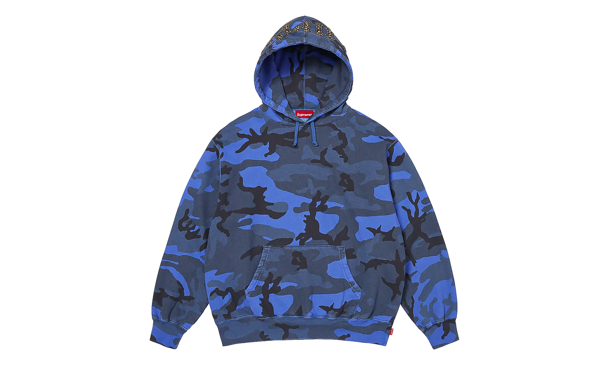 Overdyed Studded Hooded Sweatshirt "SS26 - Blue Camo" SU27375