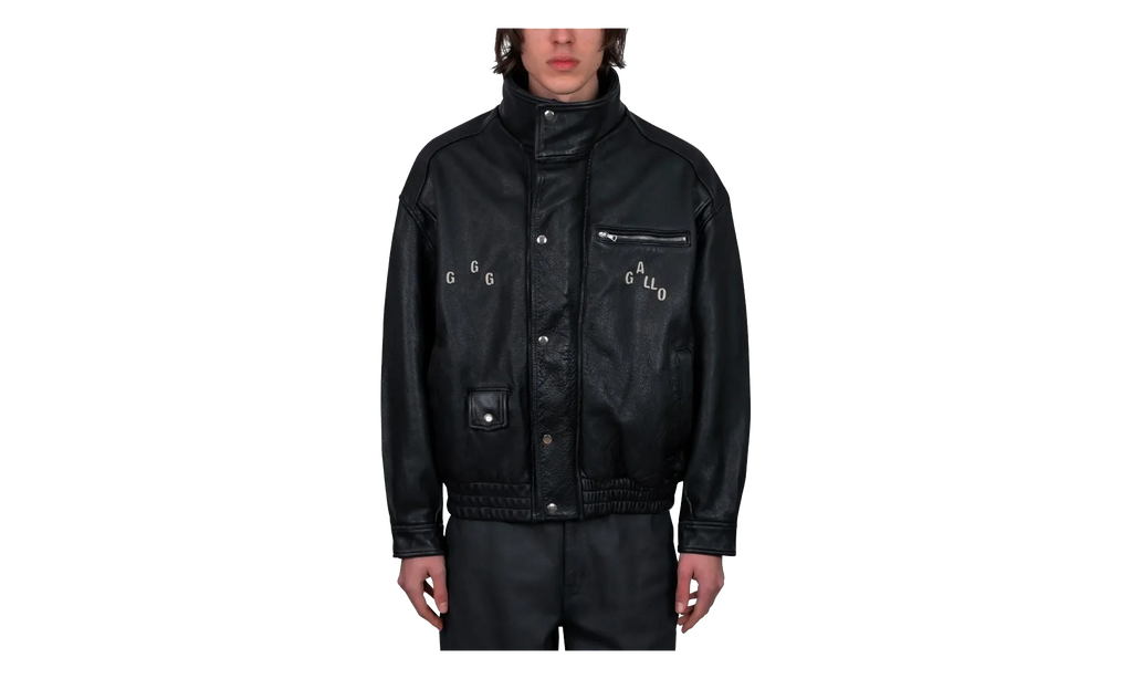 The Commission Leather Bomber Jacket "Black" 7U004Q3009BLK