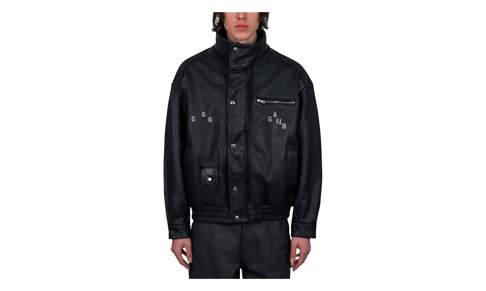 The Commission Leather Bomber Jacket "Black" 7U004Q3009BLK
