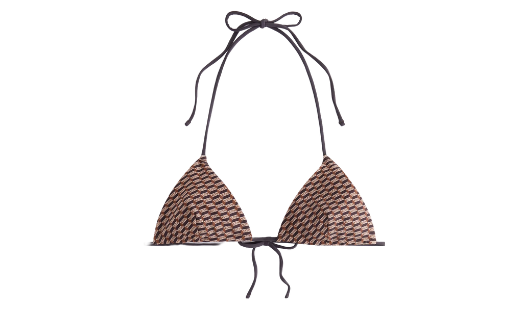 Talia Ii Monogram Tie Top "Brown" khw070070 210
