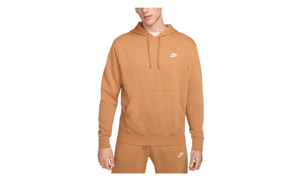 Sportswear Club Fleece Embroidered Hoodie "Flax / Flax / White" BV2654 224