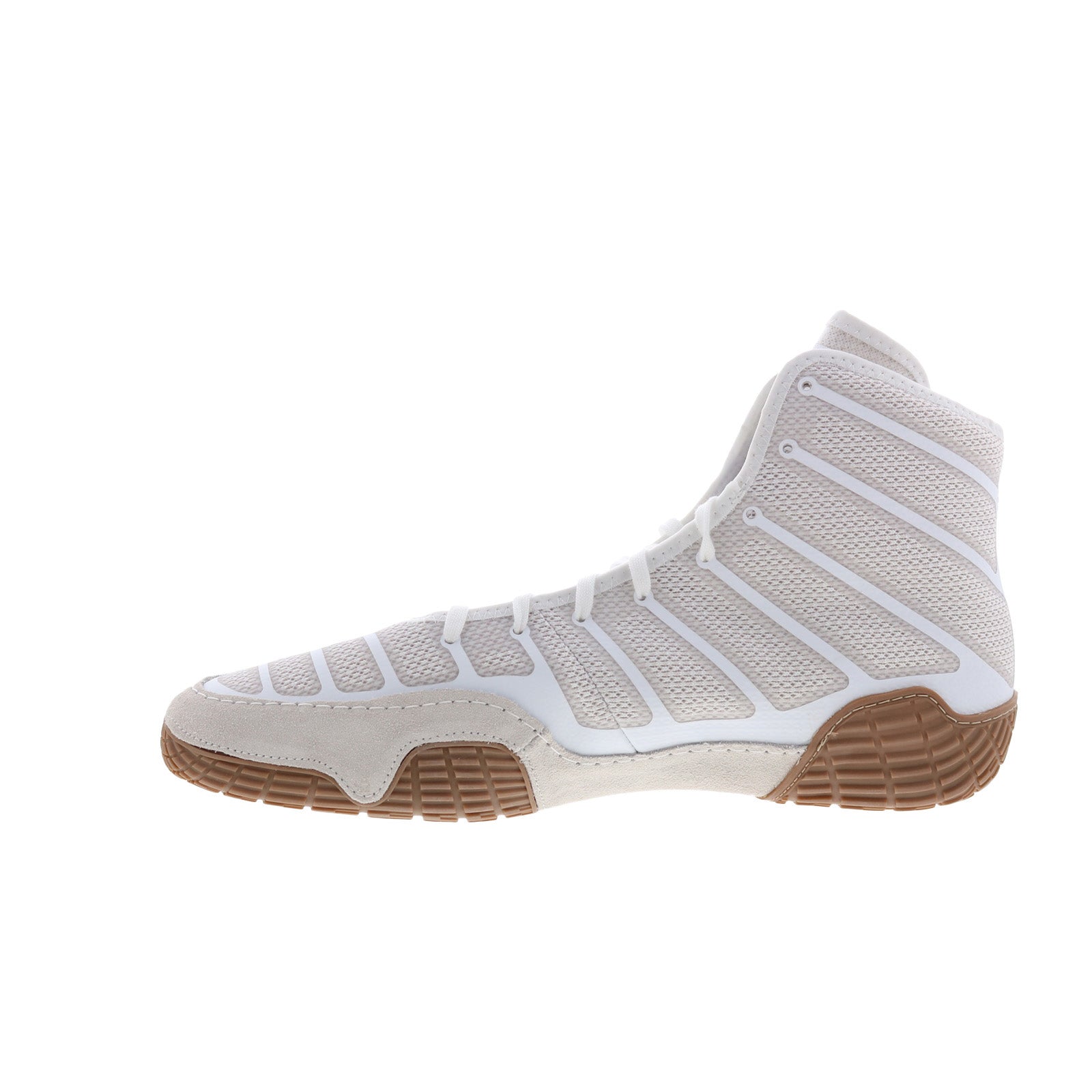 Varner DA9891 Mens Beige Synthetic Lace Up Athletic Wrestling Shoes