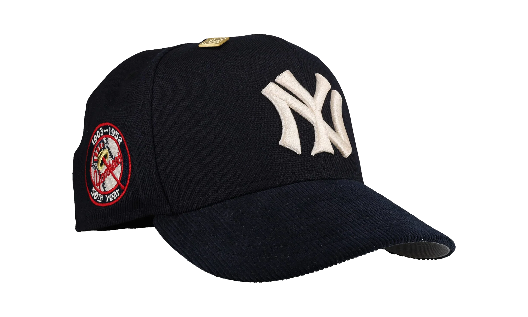 59FIFTY New York Yankees 50th Anniversary Fitted Hat "Black / Navy - Corduroy Visor" NE273