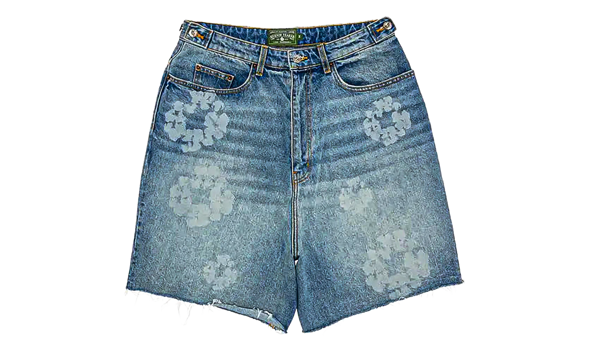 Laser Wreath Denim Short "Light Wash" DT388