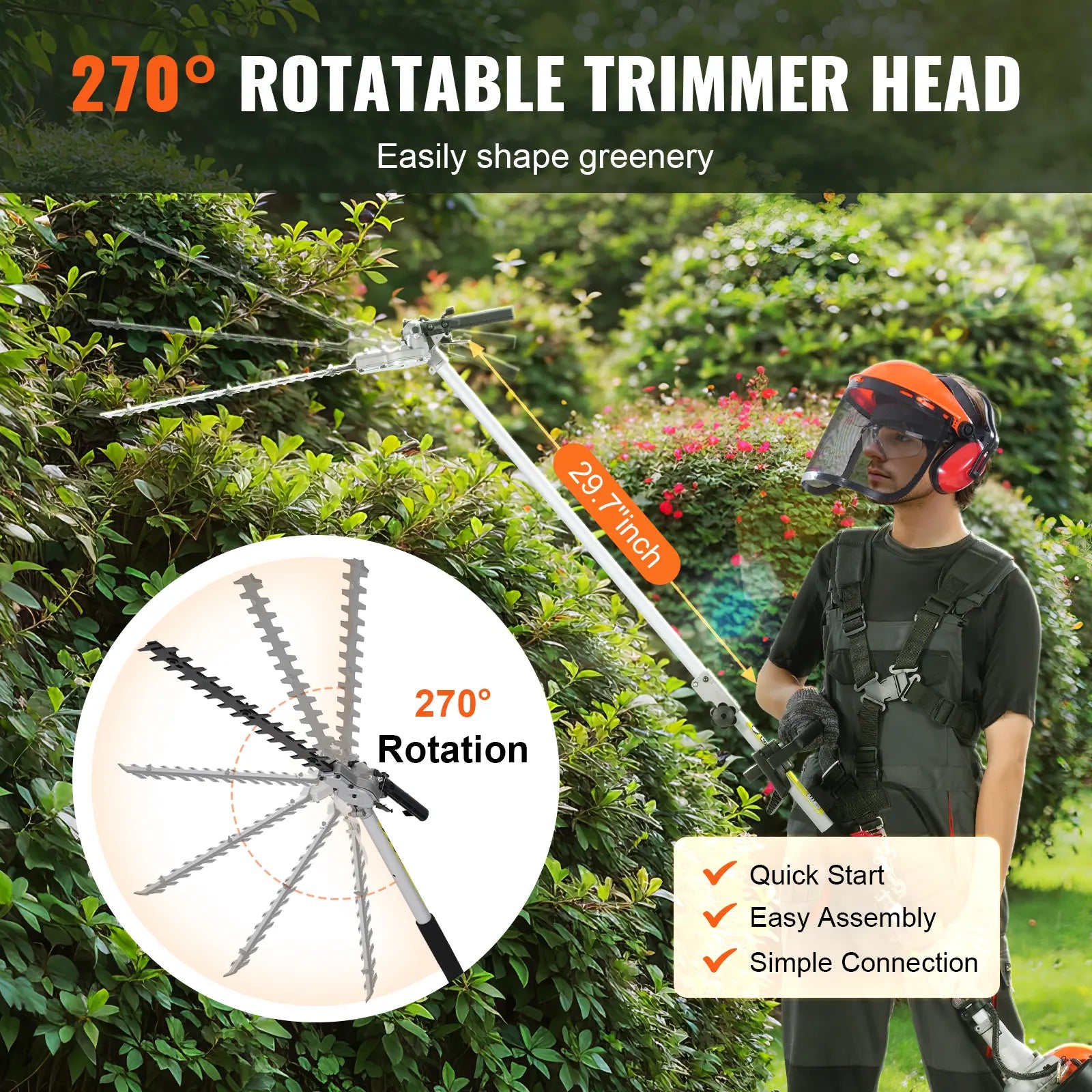52CC 6-in-1 Gas Powered Yard Tool Set