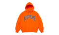 Cracked Raglan Zip Up Hooded Sweatshirt "SS26 - Dark Orange" SU27505