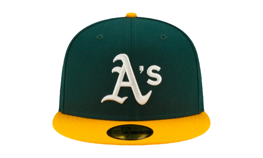 59FIFTY MLB Oakland Athletics Pop Sweat Fitted Hat "Green / Yellow" NE497