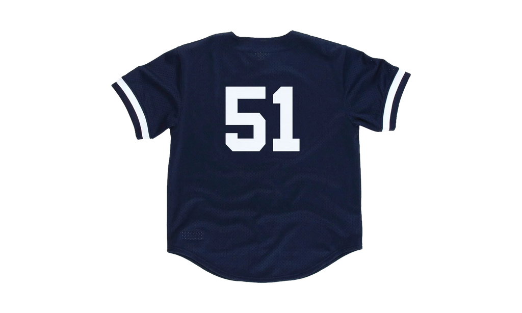 MLB Bernie Williams Authentic Batting Practice Button Front Jersey "1998 New York Yankees - Navy" ABBFAC20020 NYYNAVY98BWI