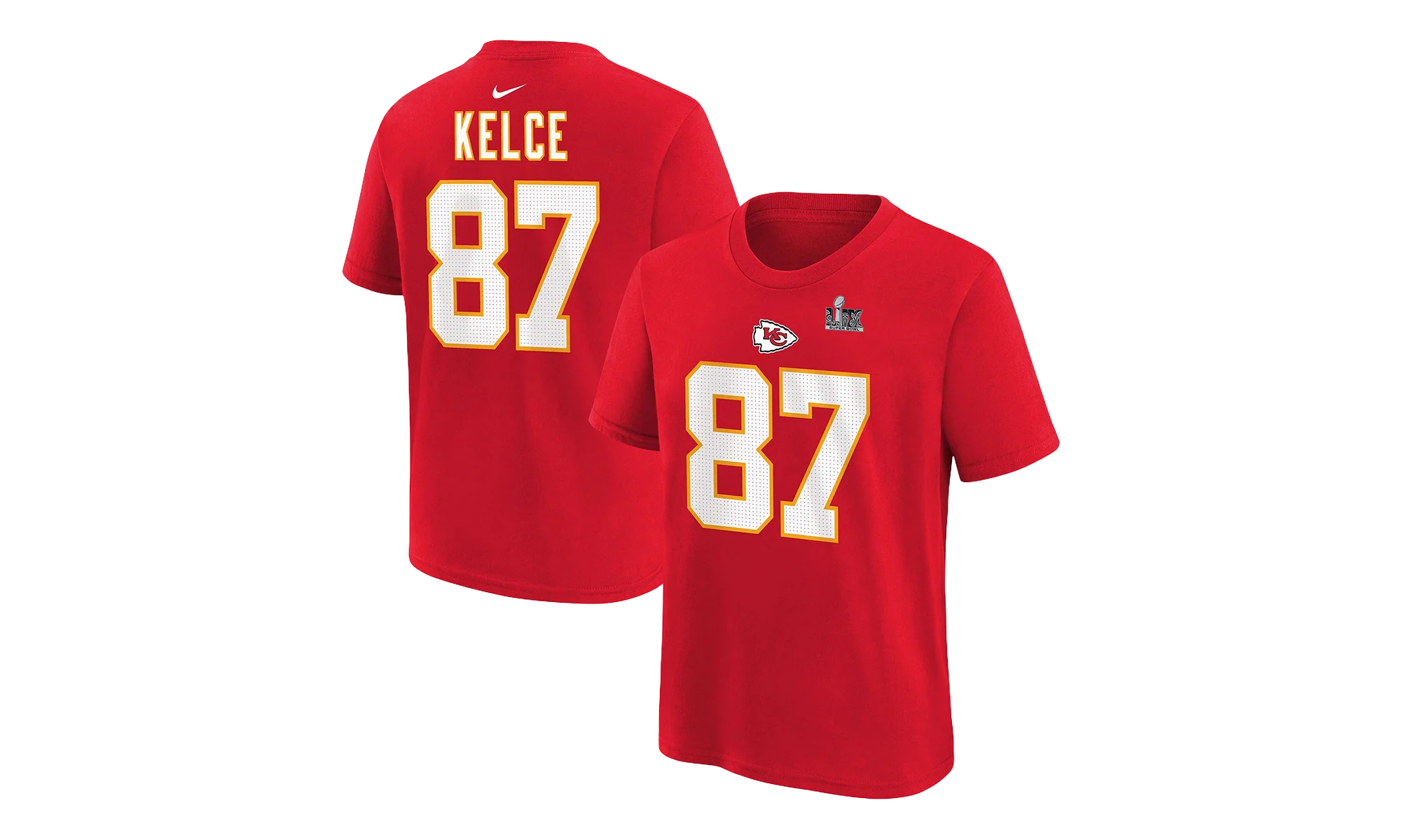 Kansas City Chiefs Super Bowl LIX GS "Travis Kelce Name & Number T‑Shirt" 9Z1B7NFPRECHIK