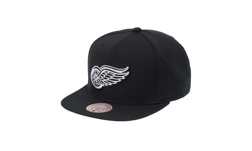 NHL Vintage Evergreen Black White Snapback Cap "Detroit Red Wings - Black" HS8545 DRWBLCK