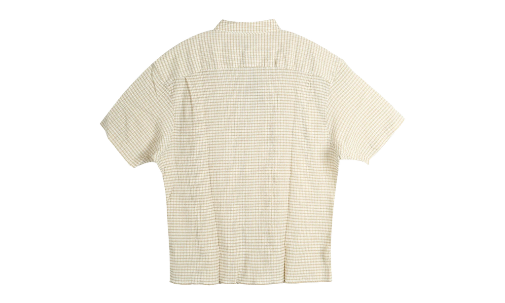 Crinkled Check Short Sleeve Shirt "TAN" 1110371 TANN