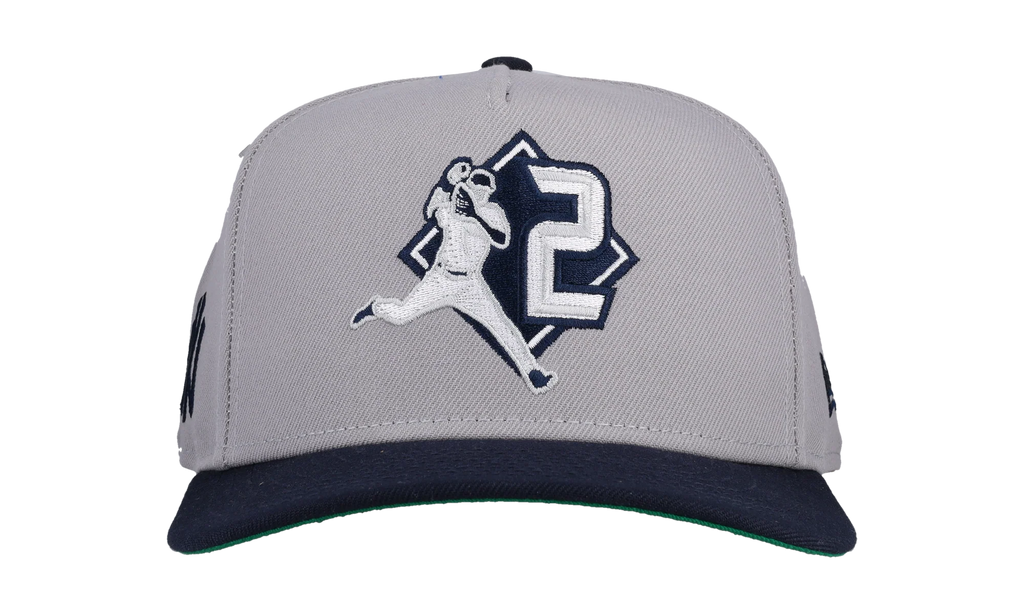 9FIFTY New York Yankees Derek Jeter 2 A Frame Snapback Hat "Grey / Navy" NE281