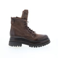 Dillie Womens Brown Leather Lace Up Casual Dress Boots