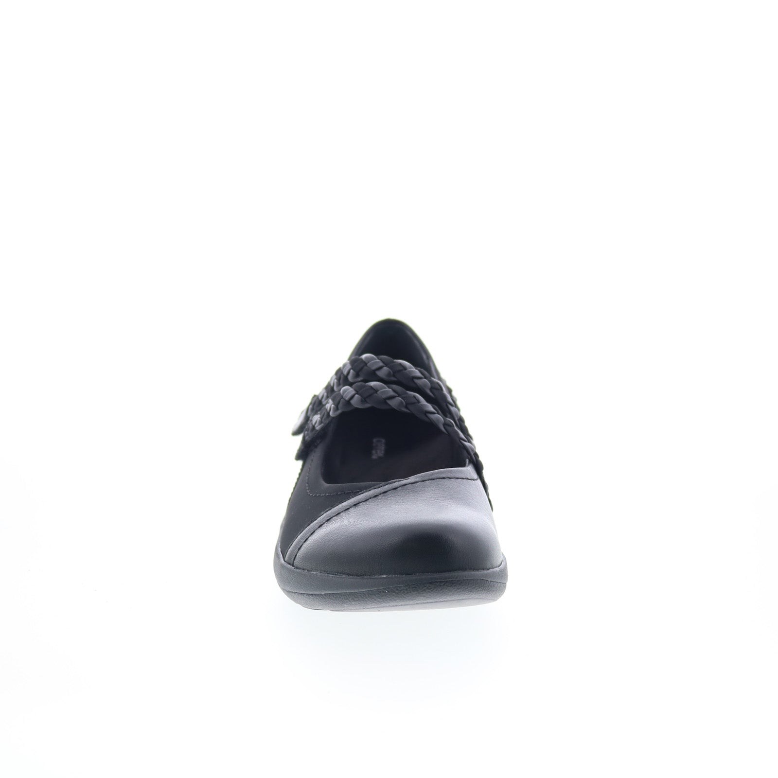 Aetrex Annie DM450 Womens Black Wide Leather Strap Mary Jane Flats Shoes