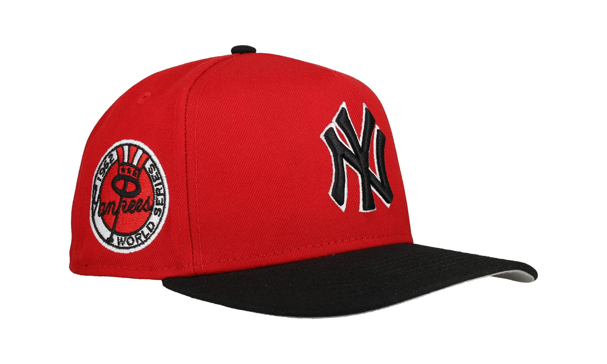 9FIFTY New York Yankees 1962 World Series A Frame Snapback Hat "Red / Black" NE236
