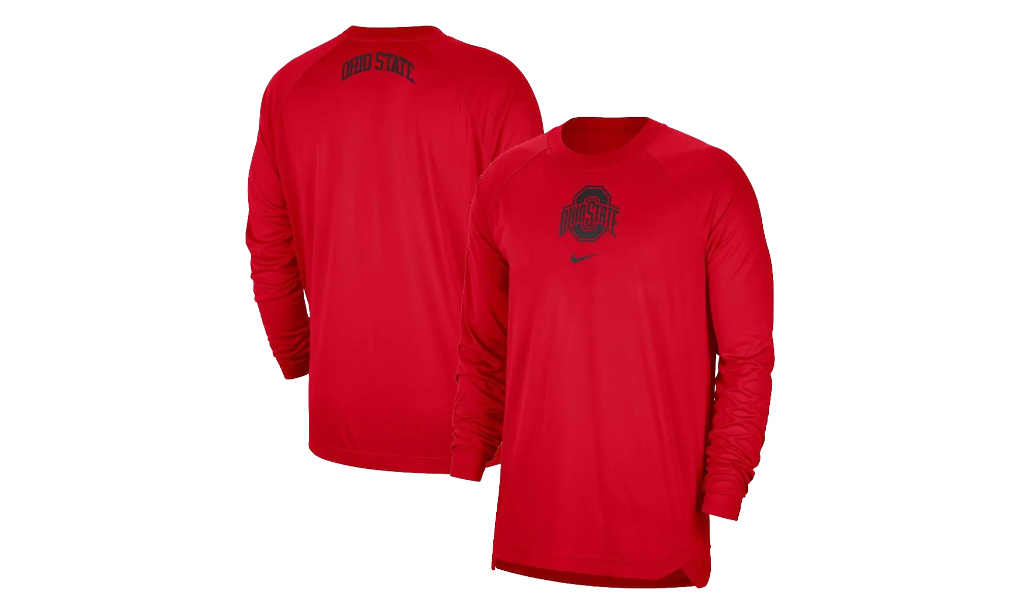 Ohio State Buckeyes Basketball Spotlight Performance Raglan T-Shirt "Scarlet Red" DO6067 657