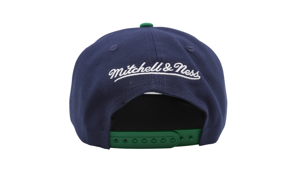 NBA Hardwood Classics Logo Bill Snapback Cap "Dallas Mavericks - Blue / Green" HHSS4528 DMAYYPPPBLGN