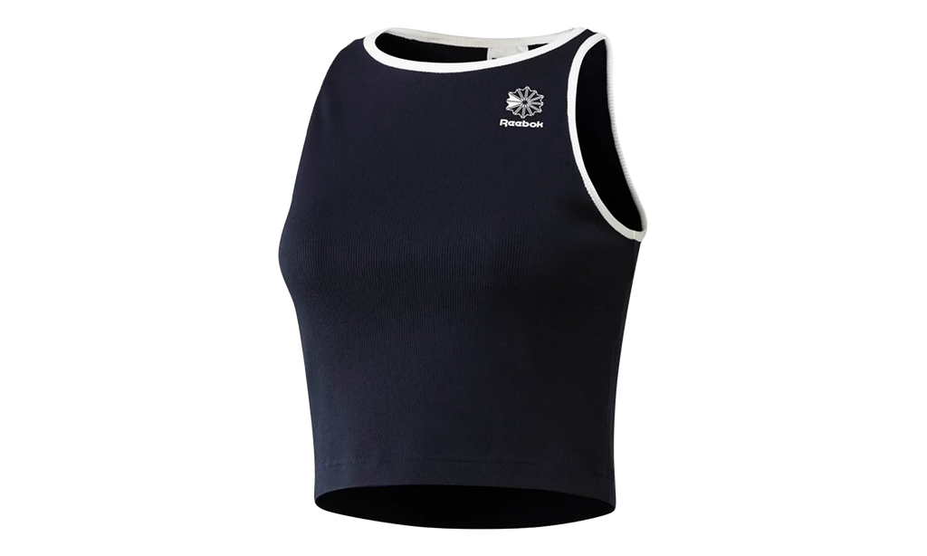 Athletic Casual Ribbed Tank Top WMNS "Navy/White" BK4118