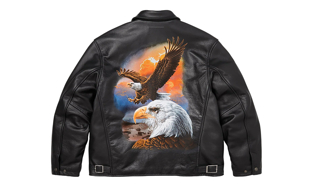 MM6 Maison Margiela Schott® Eagle Leather Jacket "SS26 - Black" SU27202