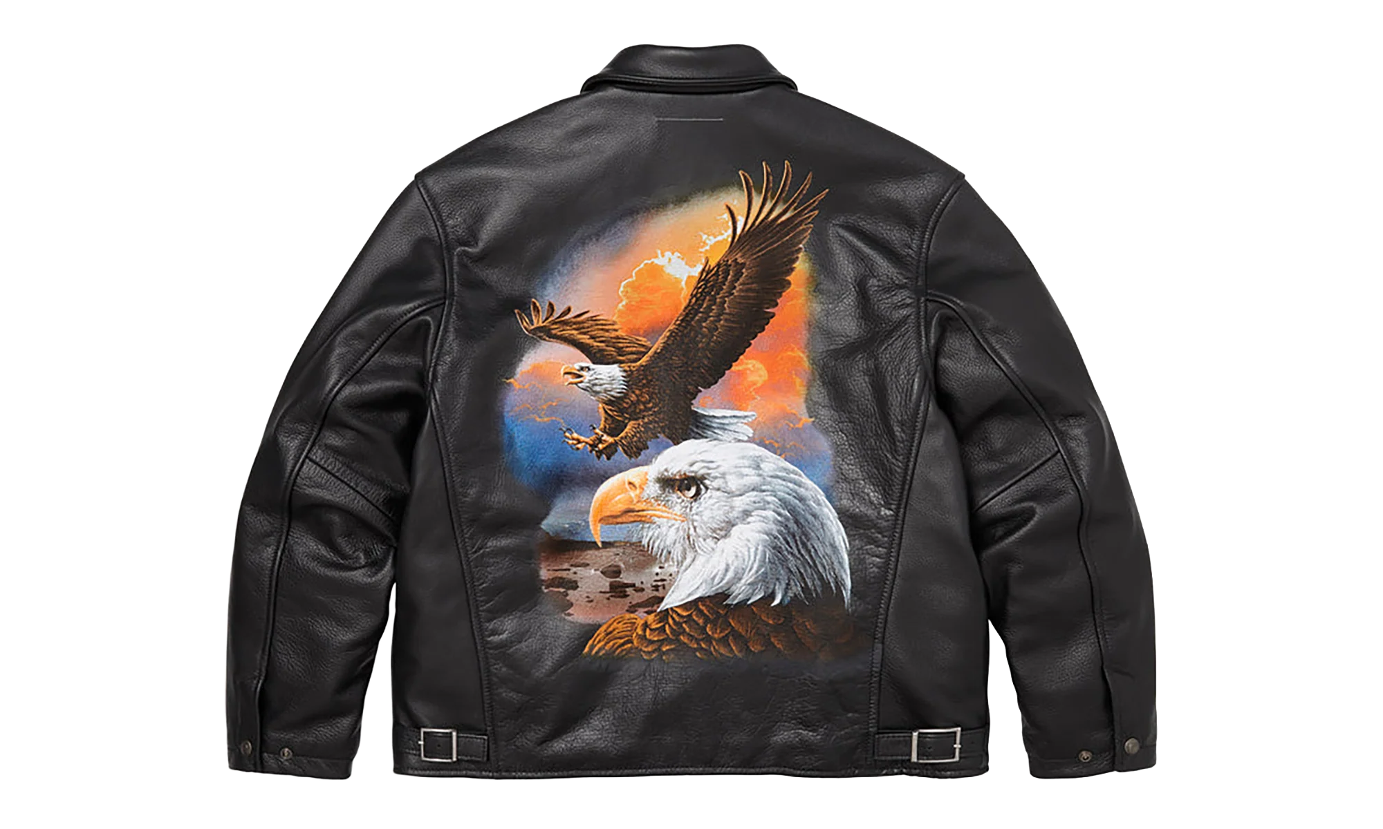 MM6 Maison Margiela Schott® Eagle Leather Jacket "SS26 - Black" SU27202