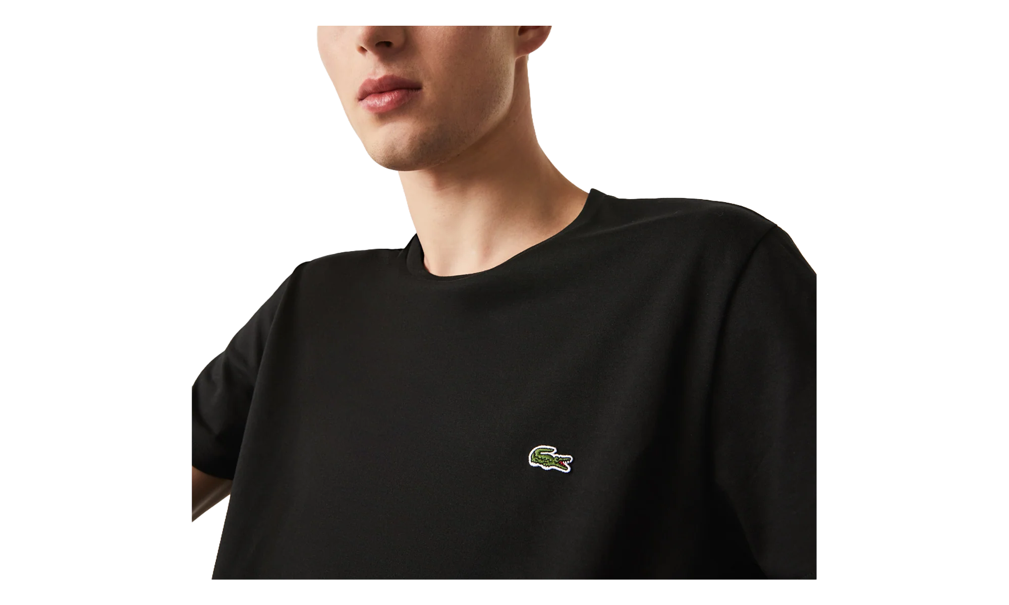 Crew Neck Pima Cotton Jersey T-shirt "Black" TH6709 031
