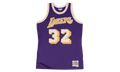 NBA Magic Johnson Swingman Road Jersey "1984 Los Angeles Lakers - Purple" SMJYGS18176 LALPURP84EJH