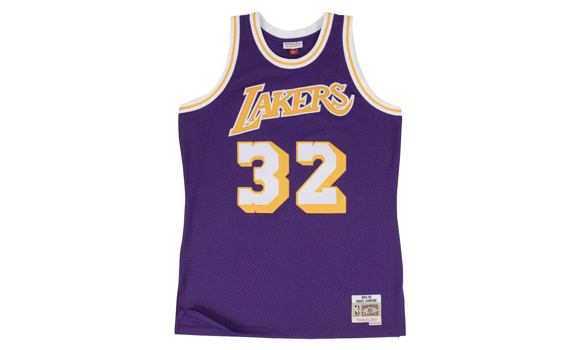 NBA Magic Johnson Swingman Road Jersey "1984 Los Angeles Lakers - Purple" SMJYGS18176 LALPURP84EJH