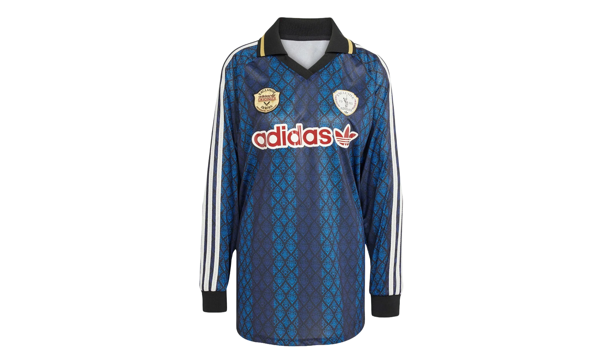 Originals Retro Sports Cricket-Inspired Long Sleeve Jersey WMNS "Black / Night Indigo" KA4383