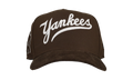 9FIFTY New York Yankees A Frame Chainstitch Snapback Hat "Brown / Walnut - Corduroy Visor" NE280