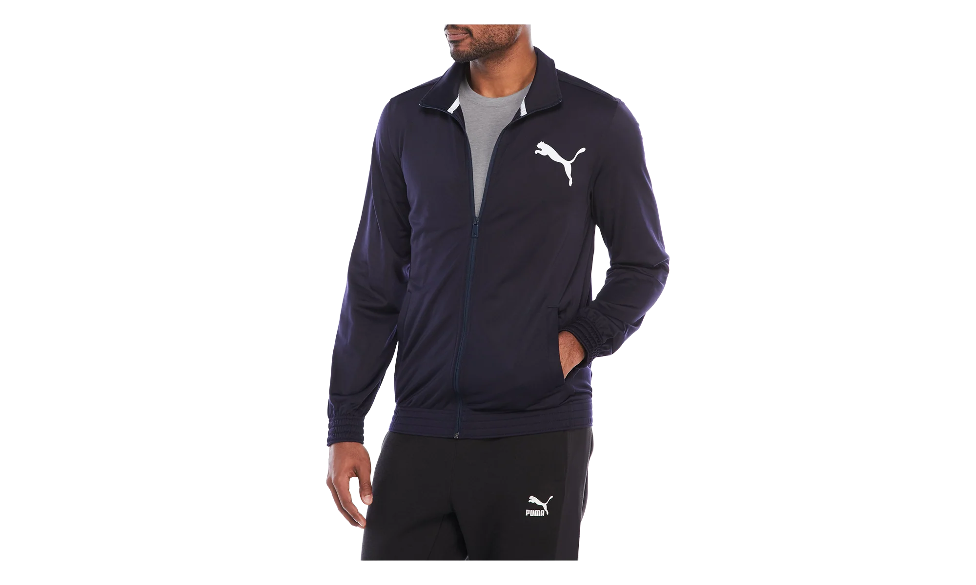 Contrast Longsleeve Jacket "Navy" 831286 42