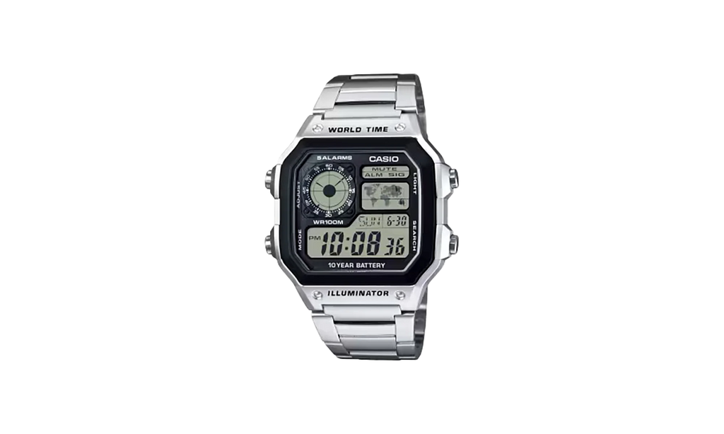 Heritage 1200 Digital "Silver/Black" AE1200WHD 1A