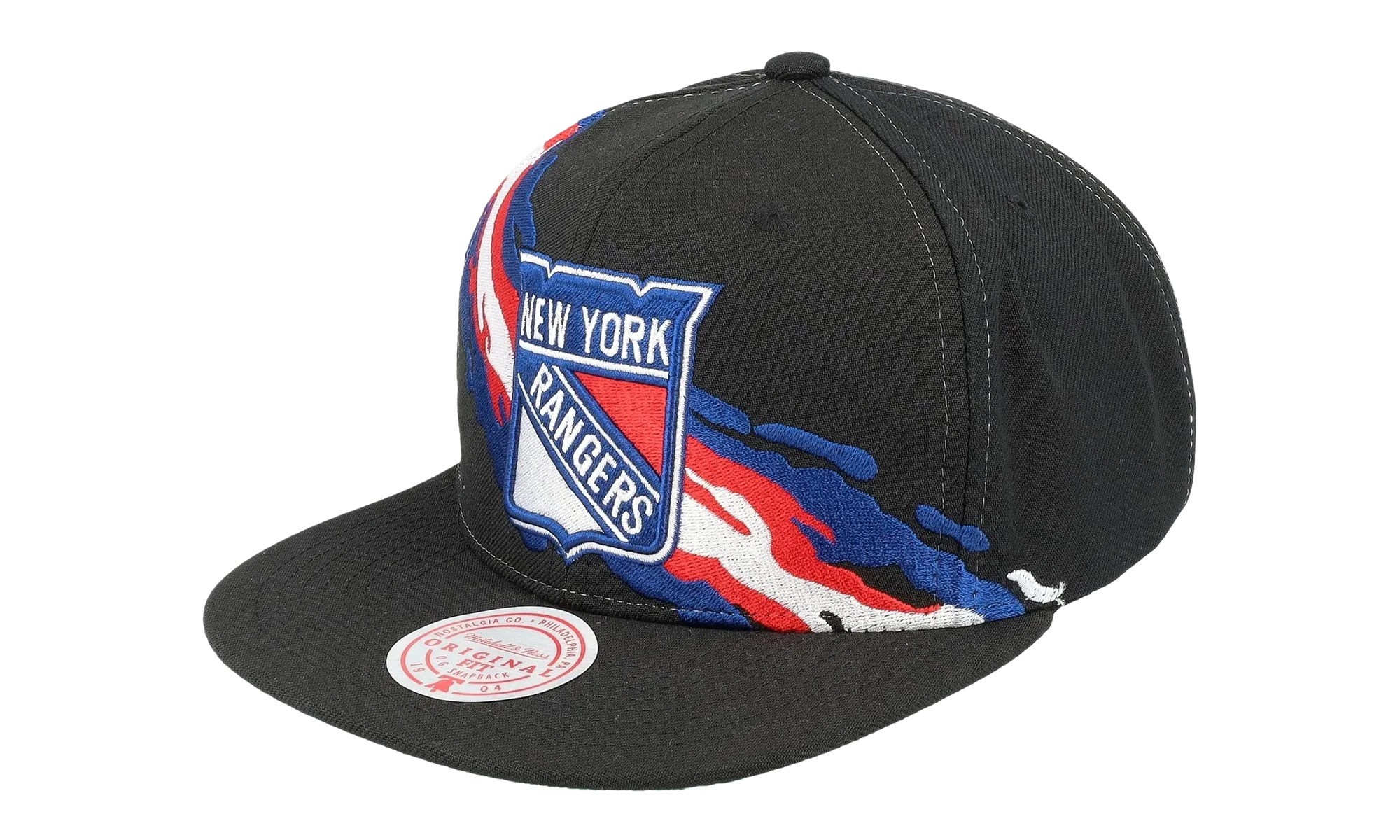 NHL Vintage Paintbrush Snapback Cap "New York Rangers - Black" 6HSSSH22087 NYABLCK