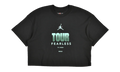 Air Jordan Fearless Tour Boxy Cropped T-Shirt WMNS "Black / Green" DX5973 010