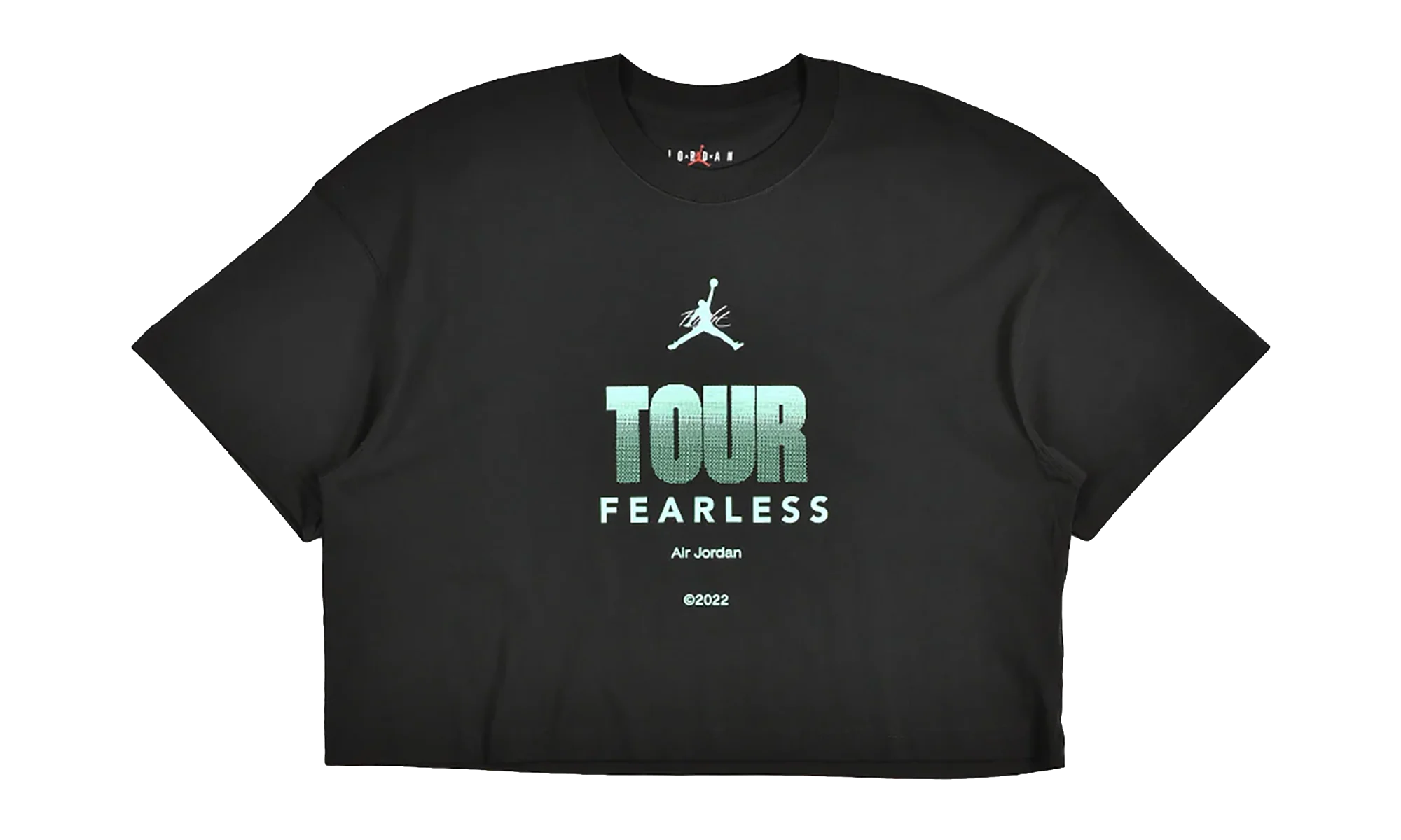 Air Jordan Fearless Tour Boxy Cropped T-Shirt WMNS "Black / Green" DX5973 010