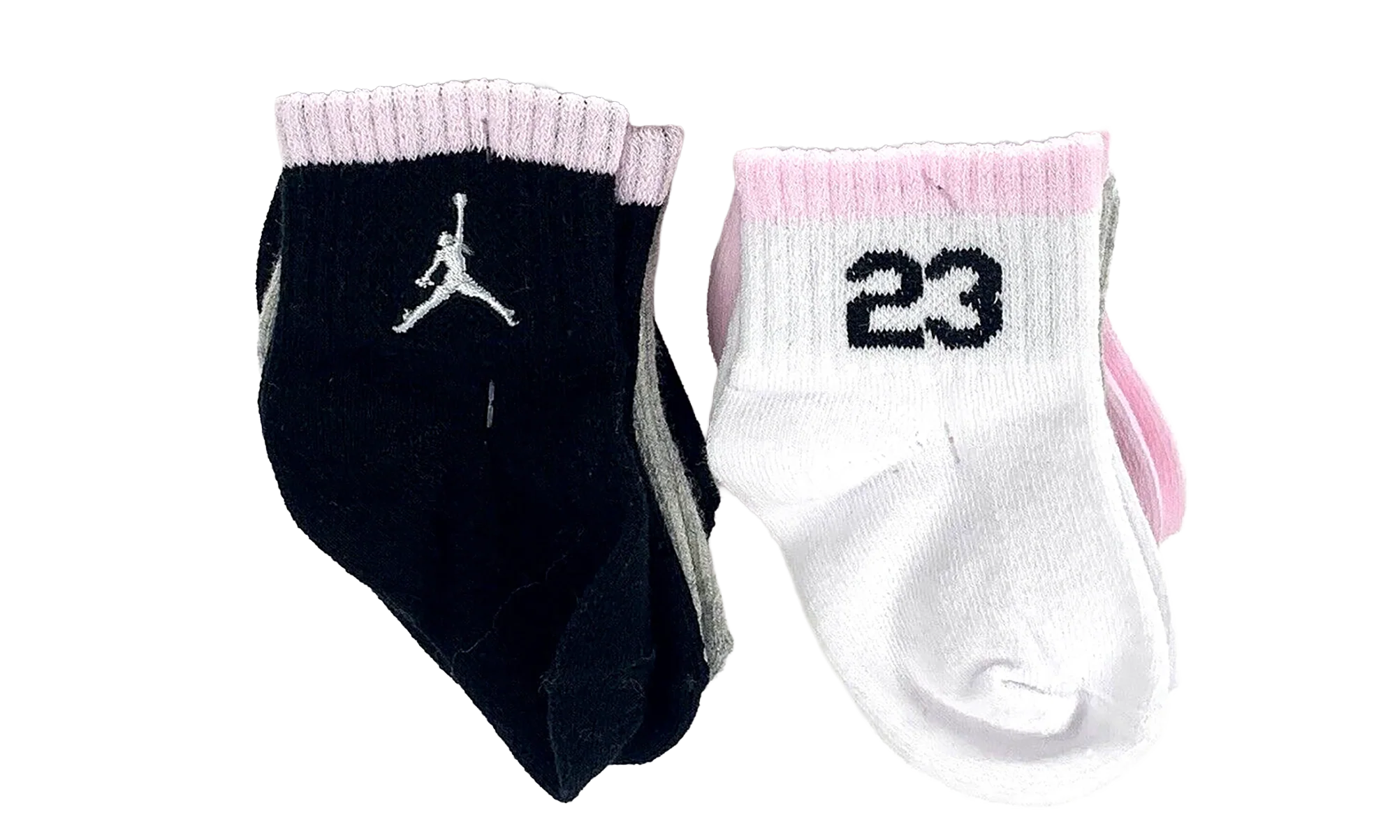 Air Jordan Ankle Socks (6 Pairs) TD "Pink / Black" NJ3062 A9Y