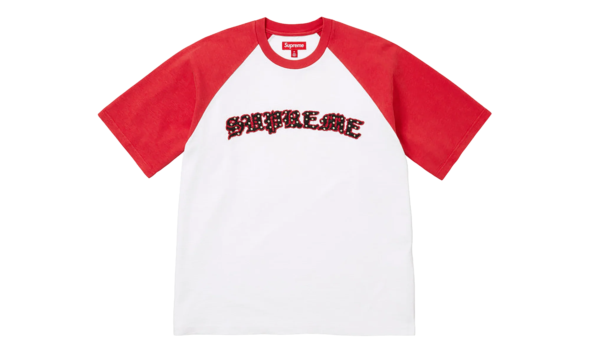 Rhinestone Raglan S/S Top "SS26 - White" SU27324