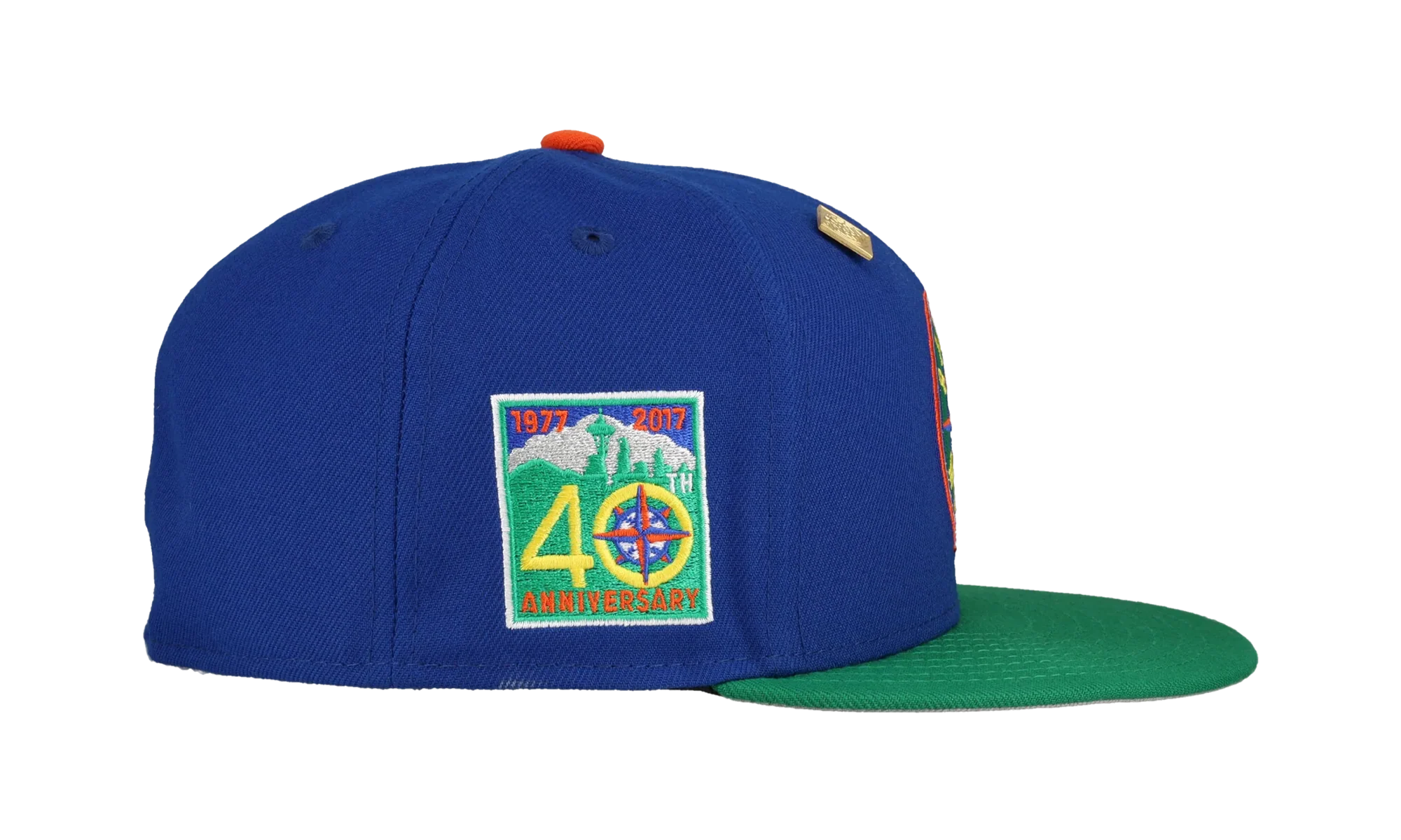 59FIFTY Seattle Mariners 40th Anniversary Patch Fitted Hat "Royal Blue/Green" NE467