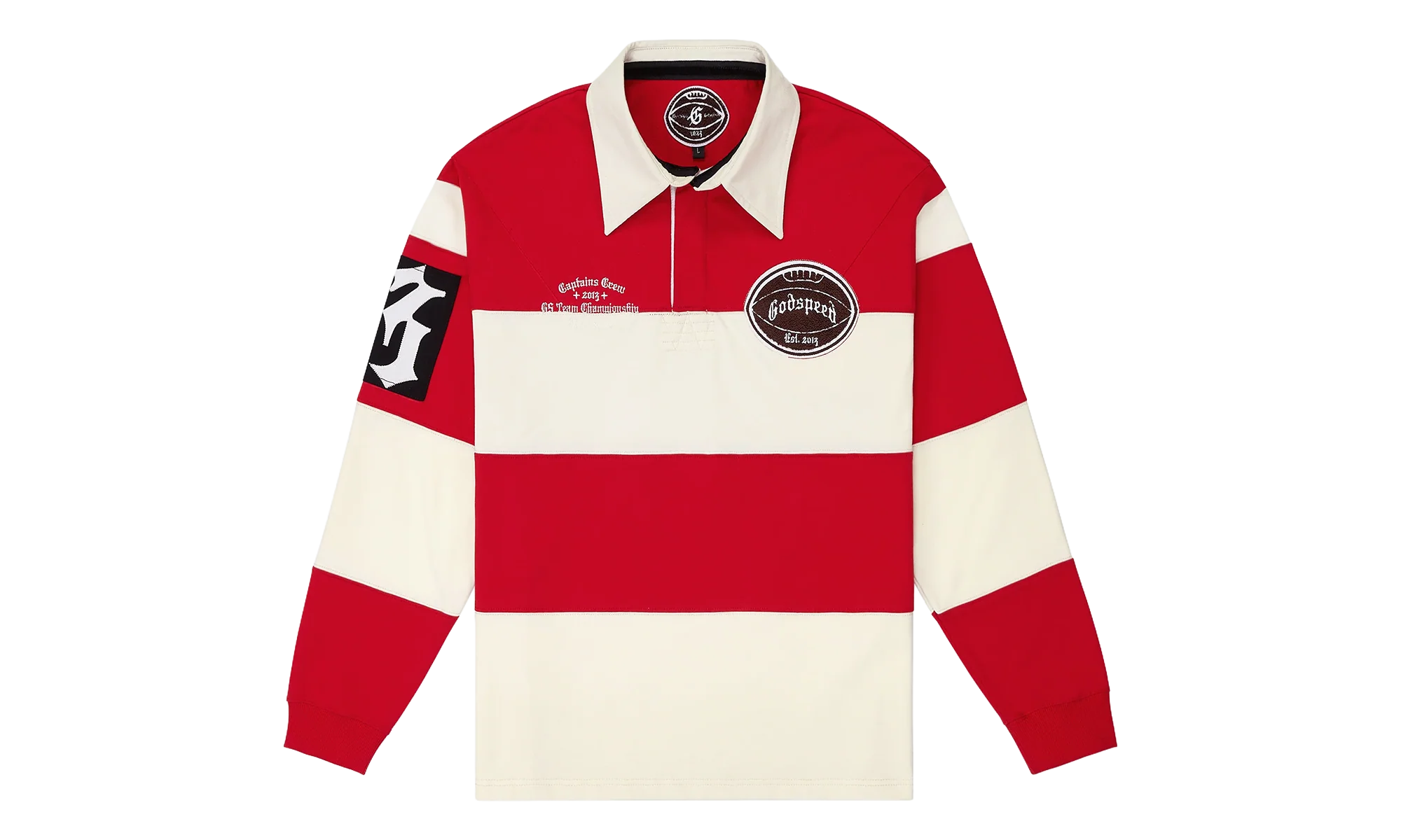Classic Field Rugby Shirt "Cream / Red" RBIJCJHN
