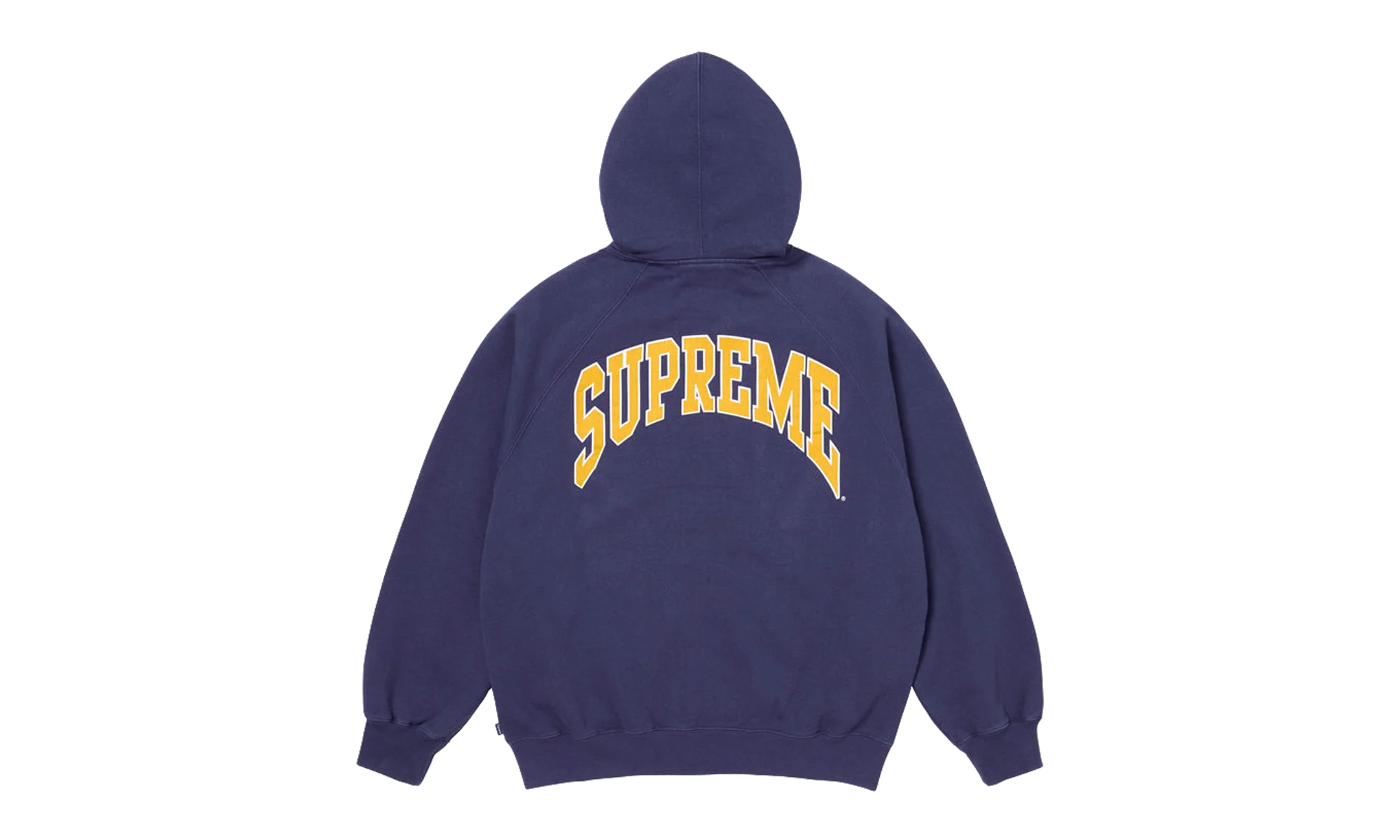 Cracked Raglan Zip Up Hooded Sweatshirt "SS26 - Washed Navy" SU27503