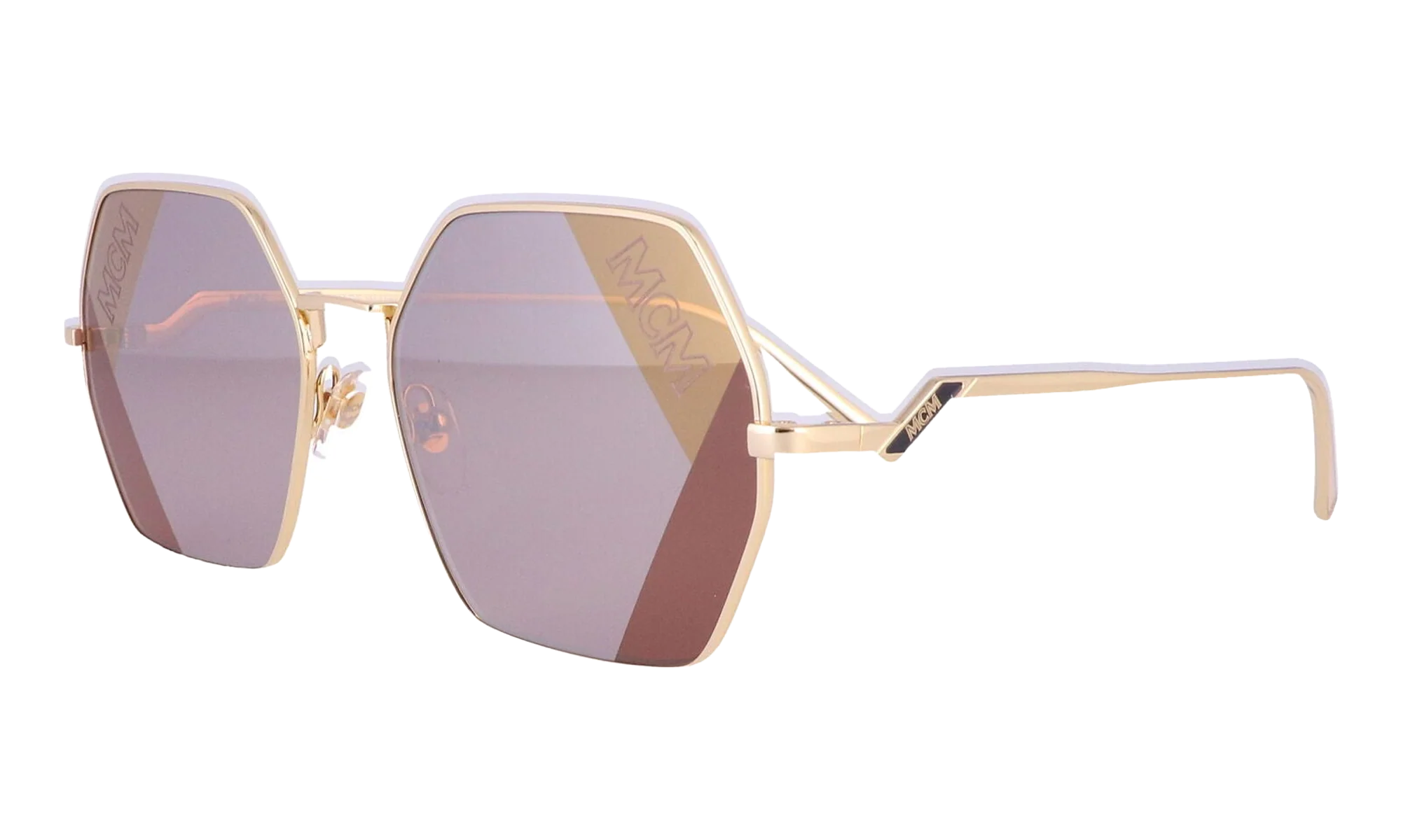Hexagon Sunglasses "Shiny Gold" MCM126S-717